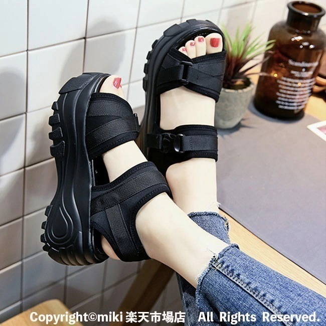 【最安値挑戦】厚底サンダル7cm サンダル 美足サンダル ビーチサンダル 旅行 キラキラ 靴 レディース 大人 可愛いウェッジソール 結婚式 二次会 お呼ばれ ミュール ビジュー 大きいサイズ 痛くな