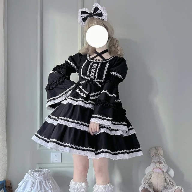 コスプレ ロリータ 二次元 さん ロリータ 洋装 袖着脱可能 op ワンピース ドレス 韓国ファッション 花嫁 茶会