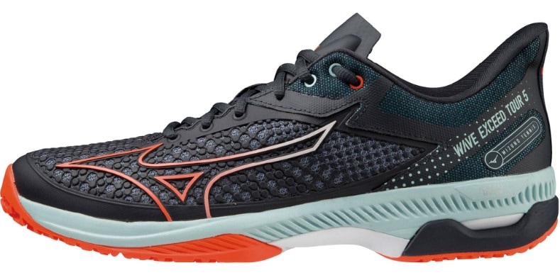 ミズノ 61GB227212280 テニスシューズ　ウェーブエクシード TOUR5 OC（ネイビー×コーラル×ターコイズ・サイズ：28.0cm） 61GB227212280