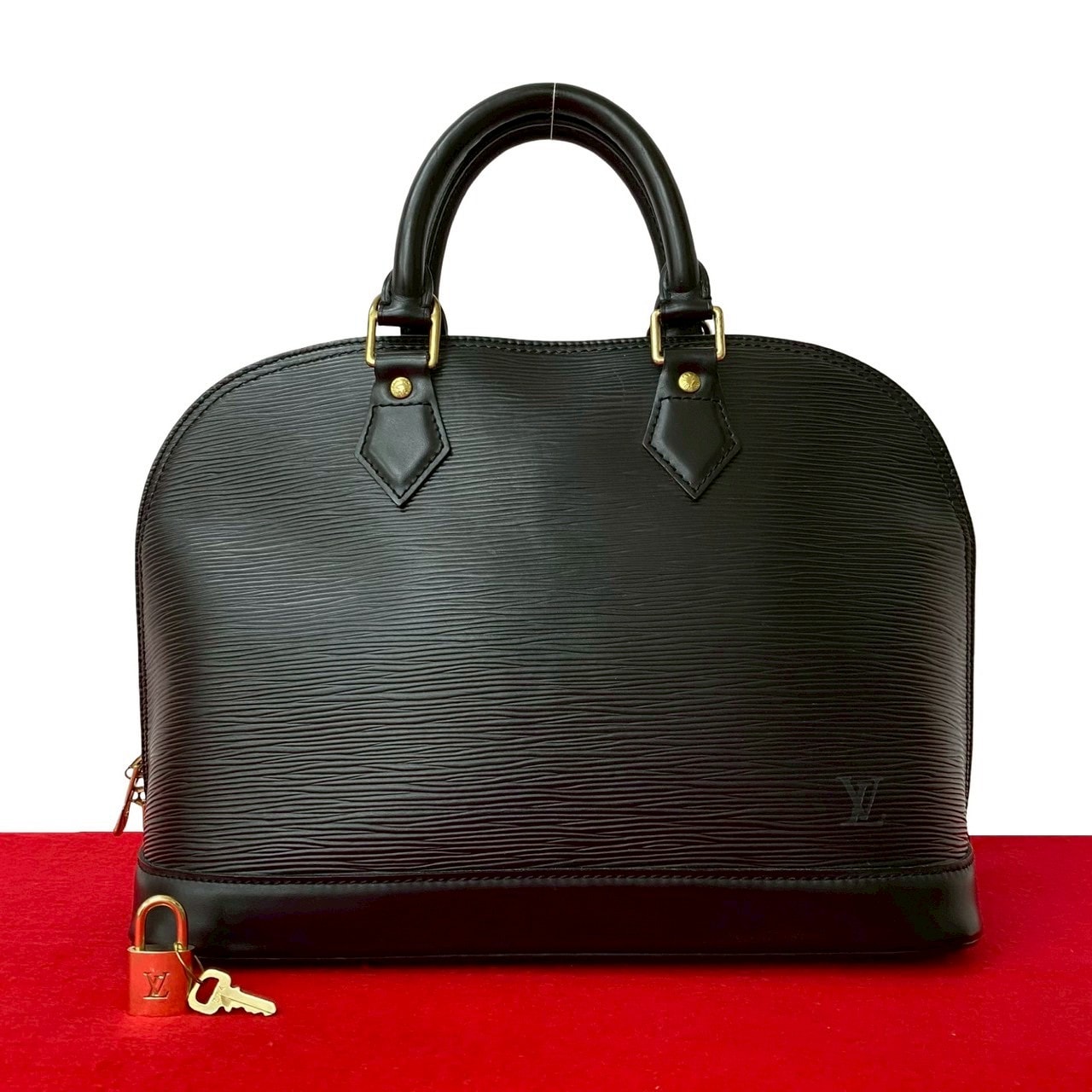 ヴィンテージ アルマ エピハンドバッグ エピレザー ブラック 731-8