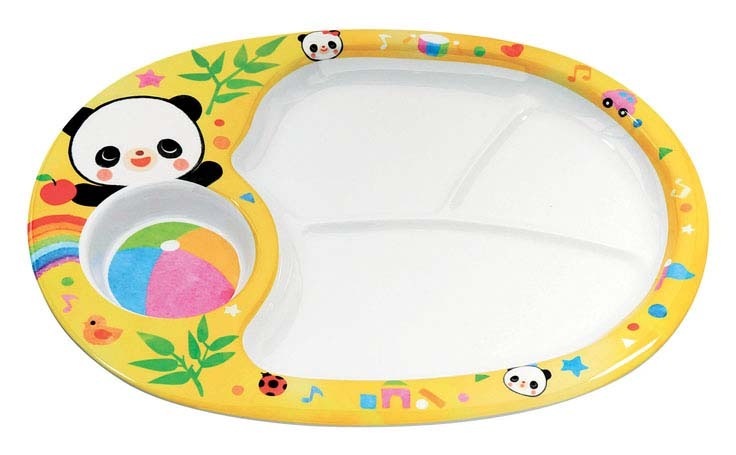 （まとめ買い）エンテック お子様食器 赤ちゃんパンダ お子様ランチ皿 L-7 [x3] 6,831円