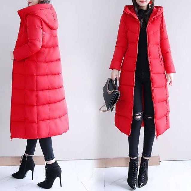 中綿コート レディース アウター ダウンコート キルティング ミディアム丈 フード付き 韓国風 幾何学模様 ロング丈 軽い 軽量 フード付き 冬服 厚手 アウター 暖かい 大きいサイズ スリム lou