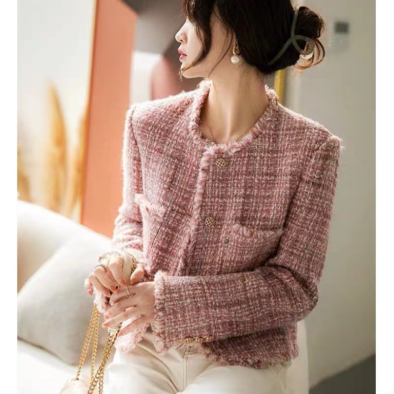 ノーカラージャケット ピンク系 ショートジャケット セレモニー 大きいサイズ有り SからXXL ミセス 20代30代40代50代 ほっそり効果大-910