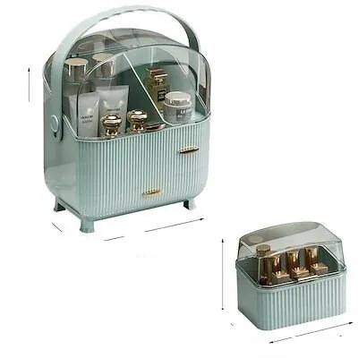 【急速出荷!】網紅化粧品収納ケースプラスチック防塵化粧台デスク引き出し式化粧品整理ドトーン化粧箱3603167167