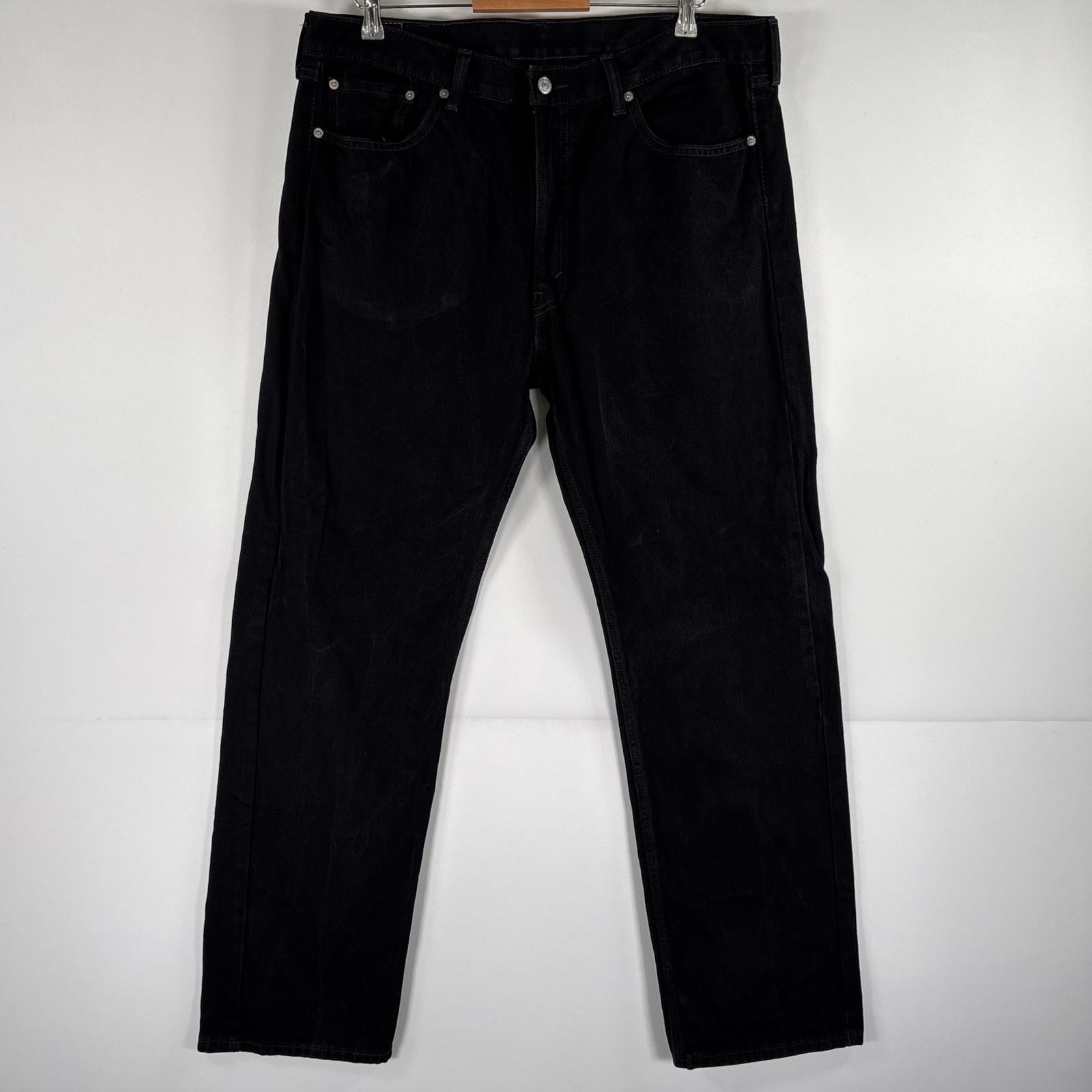 古着 デニムパンツ 505 ストレート ジーパン カラーデニム ジップフライ 大きいサイズ w38 L32 ブラック メンズ