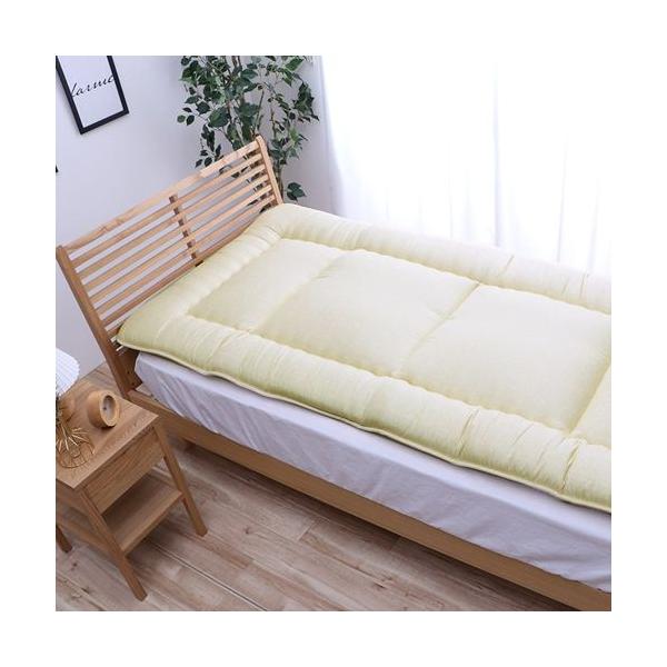 敷き布団 セミダブルロング 国産 日本製 防ダニ対策 120210cm 敷布団 しきふとん 春 秋 冬 無地 シンプル ピーチスキン イケヒコ I002