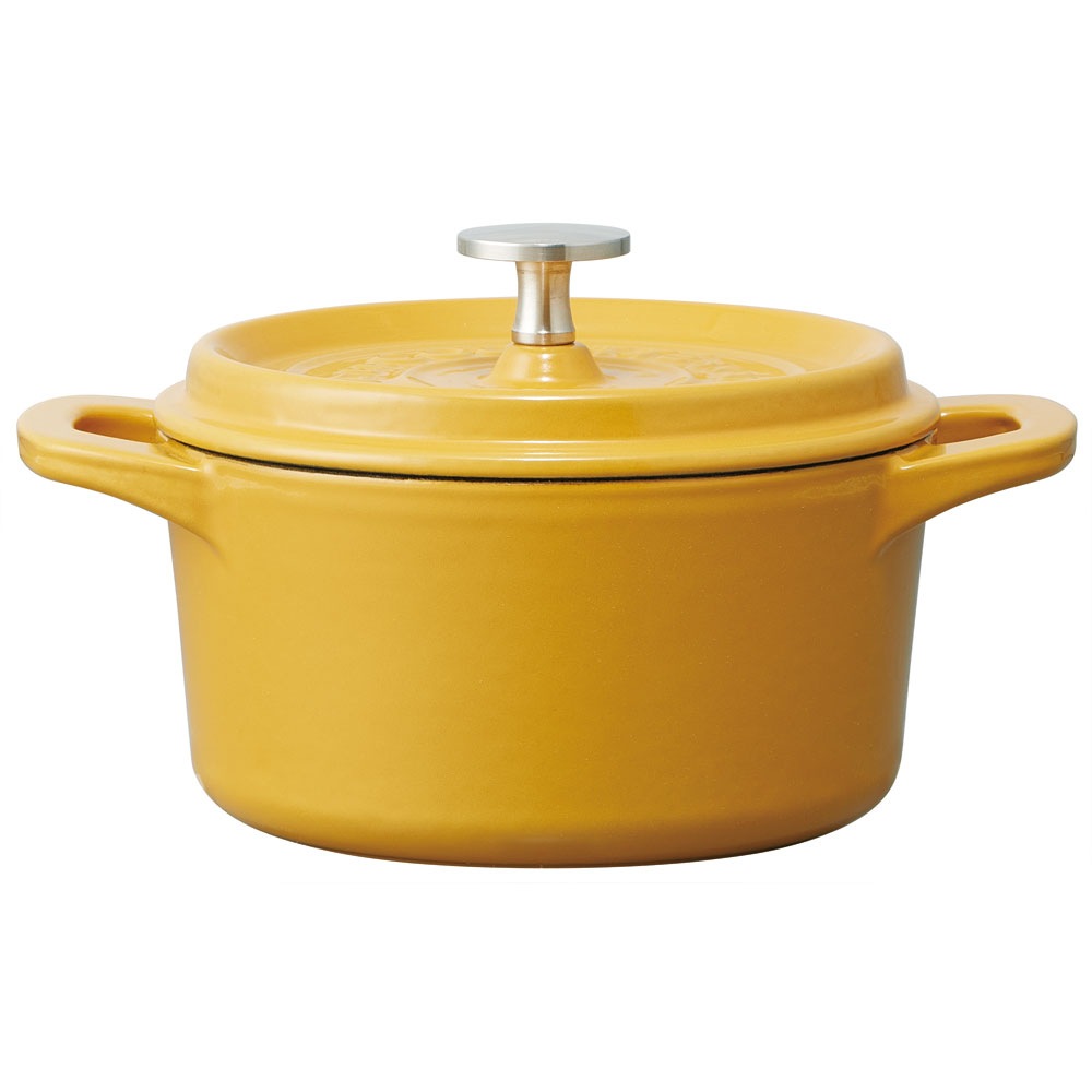 スケーター ＩＨ対応ココット鍋 パンプキンイエロー INCT16N 4973307623424