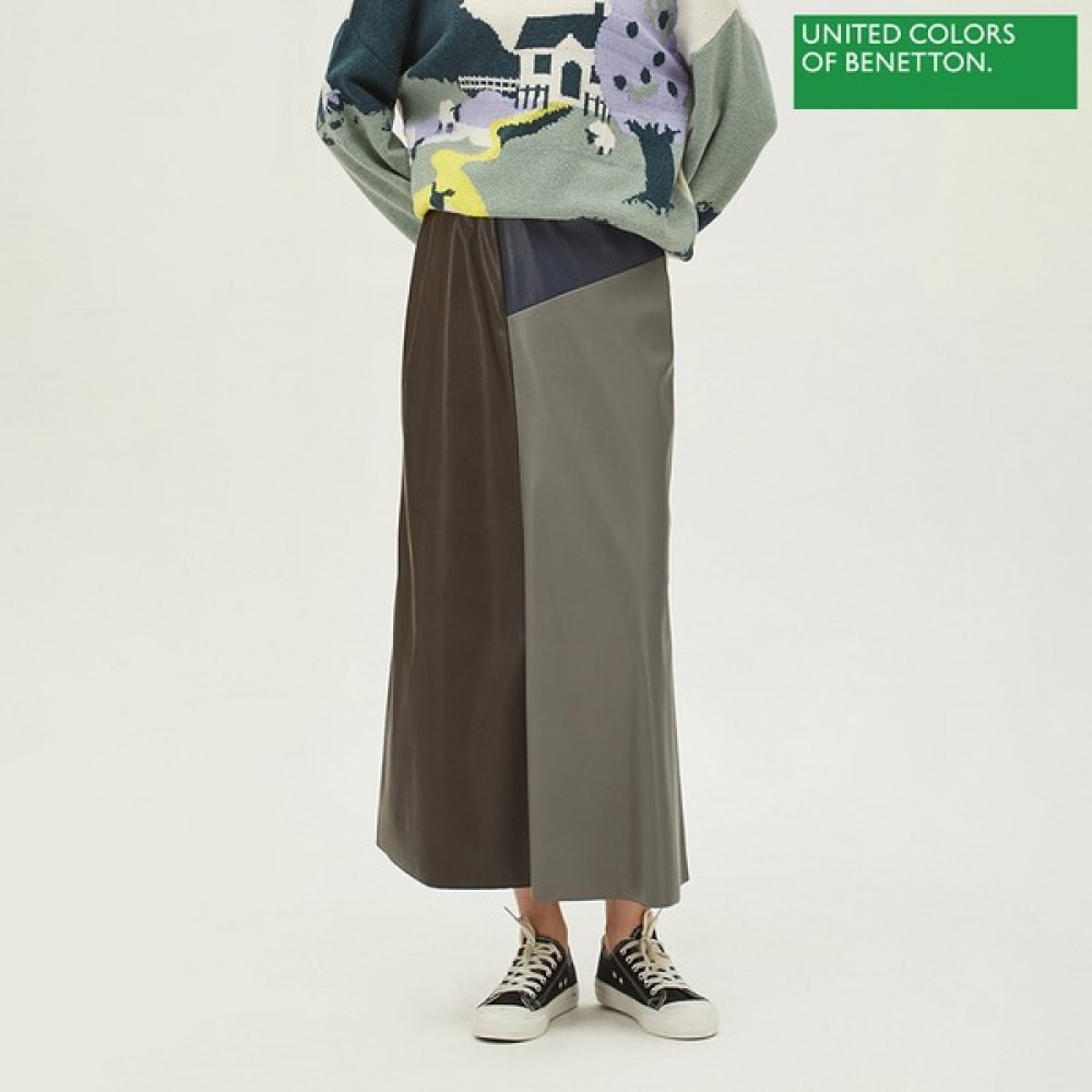 (ベネトン) ベネトンフェイクレザースカート BASK91261_BR 7,191円