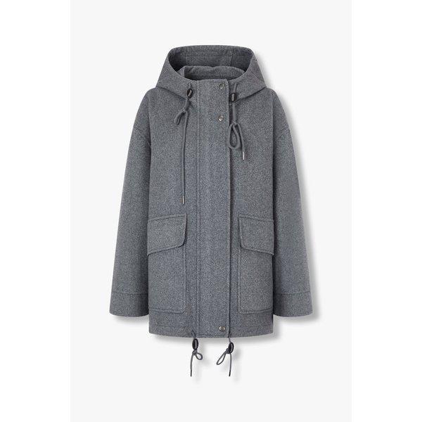 ハンドメイドフード付きウールジャンパー 9174411985083