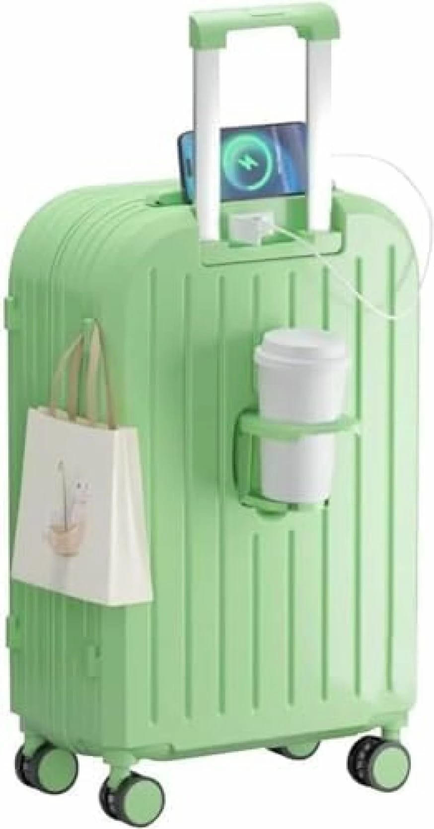 多機能キャリーケース スーツケース キャリーバッグ 機内持ち込み 超軽量 カップホルダ USB充電ポート付き 側面にもフック付き 子供も大人も適用 出張 ビジネス