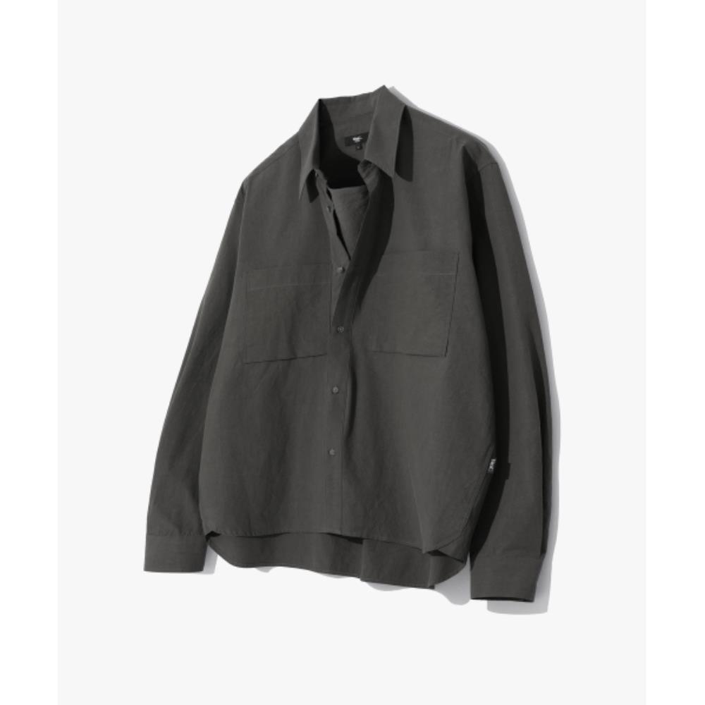 WMC Double placket shirt CHARCOAL GREY O-MOBNL5Y21205
