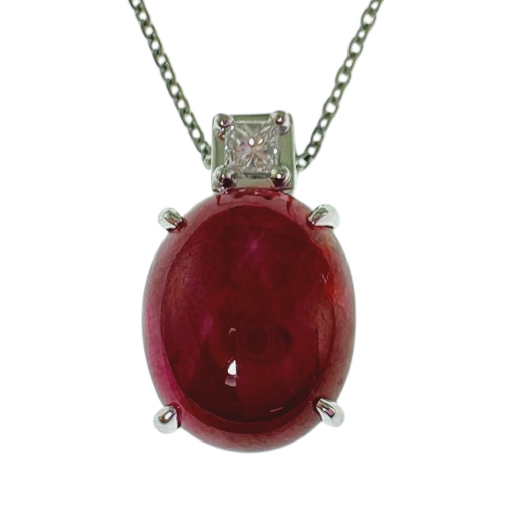 タサキ ネックレス Pt900プラチナ スタールビー TASAKI 中古 美品