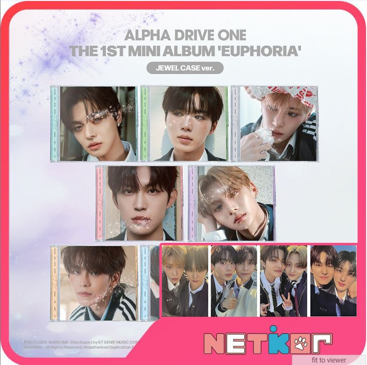 8種セット JEWEL CASE ver. ALPHA DRIVE ONE デビュー ミニ1集アルバム EUPHORIA 韓国チャート反映 ALD1 当店特典