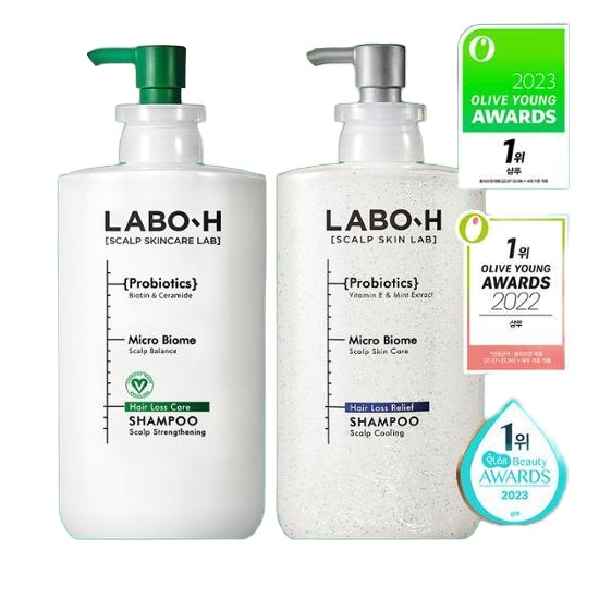 ラボエイチ 脱毛症状緩和シャンプー[頭皮強化/頭皮クーリング] 750mlの中から選択1