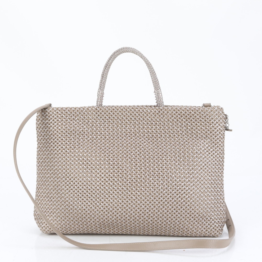 極美品 レテコン ワイヤーバッグ 2WAY ショルダーバッグ 斜め掛け ハンド トート A4 レディース RUE CQ12-8 中古 16,350円