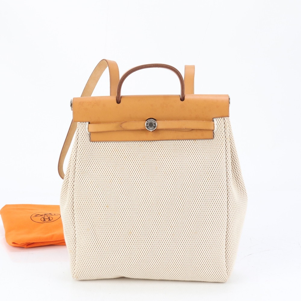 極美品 エールバッグ G 刻印 レザー×キャンバス 2WAY リュックサック リュック バックパック ショルダー バッグ ビジネス A4 メンズ EUE CQ18-2 中古