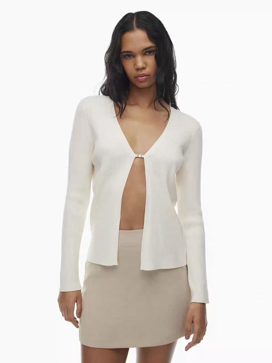 【限定セール中】Aritzia Wilfred ニットアンサンブル 無地 長袖 ニットカーディガン レディース vネック長袖