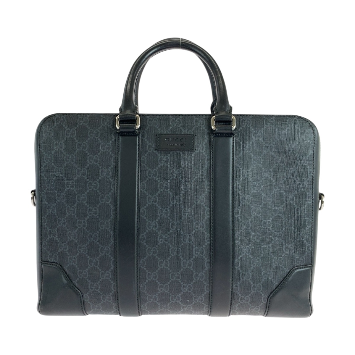 ブラック 黒 シルバー金具 GGスプリームキャンバス 474135 ビジネスバッグ ハンドバッグ メンズ 504170