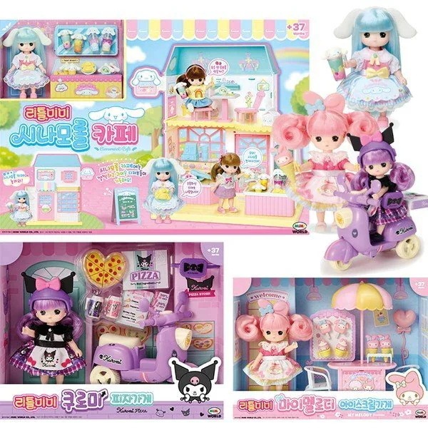 4 サンリオ リトルミミ シナモロールカフェ クロミピザ マイメロディアイスクリームセット_P355991597