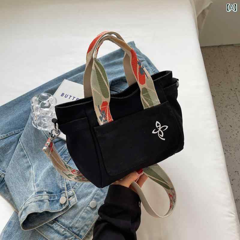 ショルダーバッグ 斜めがけ レディース おしゃれ 鞄 カジュアル 韓国 ハンドバッグ 通勤 キャンバス ブラック ホワイト グリーン 4,966円