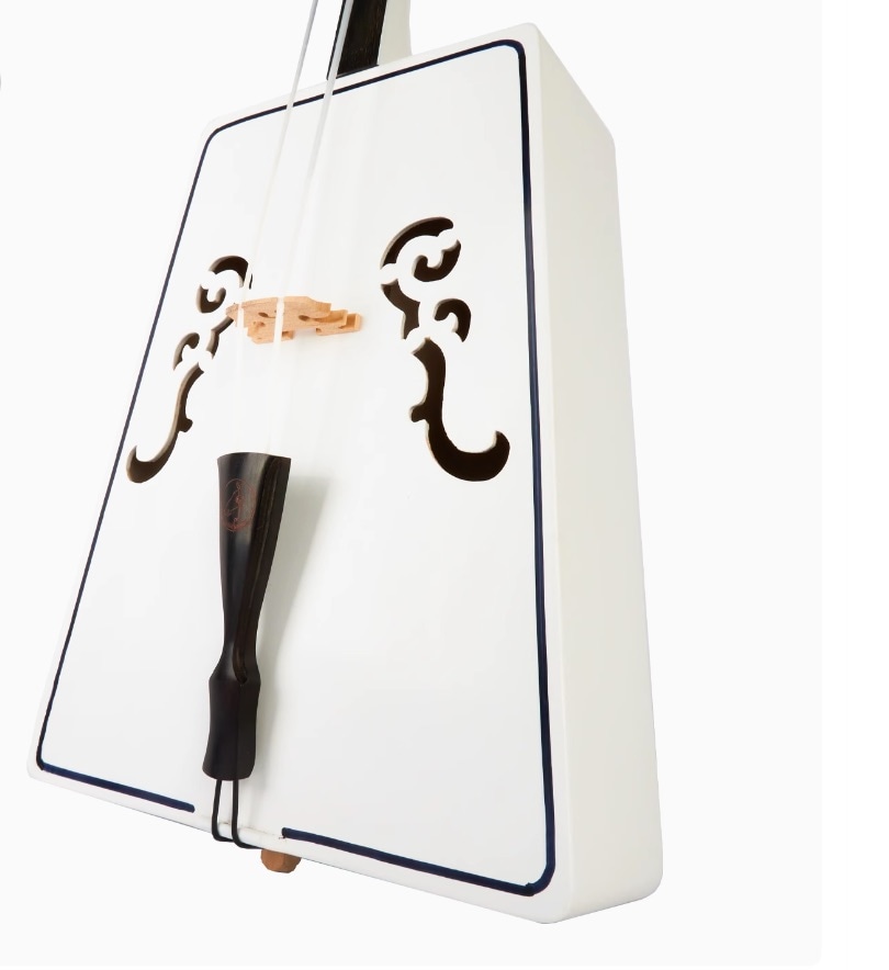 馬頭琴 白い色 プロの演奏 内モンゴルの弦楽器