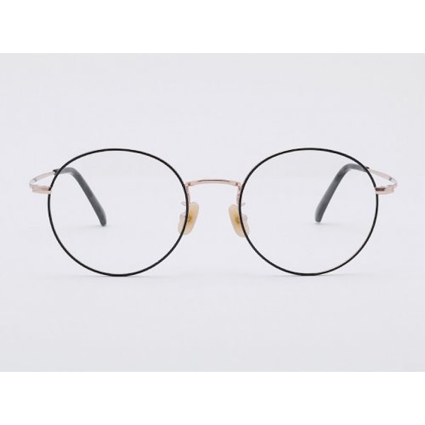 ALO EYEWEAR [ALOXROUNZ] AR8101A C3 オーバーサイズ ブラック/ローズゴールド ラウンド メガネフレーム