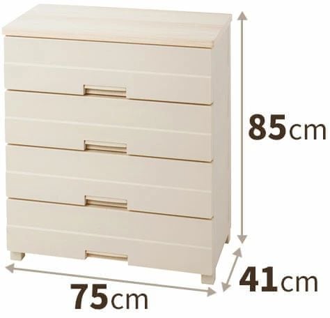 天馬 FE7504(EASY) フィッツプラスイージー　幅75cm　4段（カプチーノ）110007717 FE7504EASY