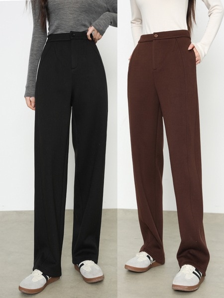 530G コンパウンドベルベット厚みのあるスリミングパンツ