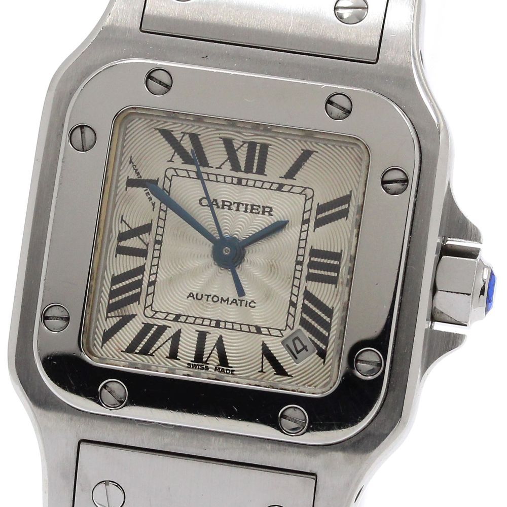 カルティエ CARTIER W20054D6 サントスガルベ SM デイト 自動巻き レディース _869640【中古】