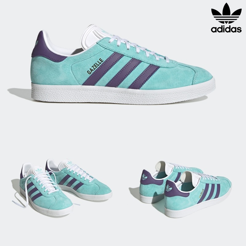 [ADIDAS] GAZELLE アディダス スニーカー ガゼル Clear Aqua / Tech Purple