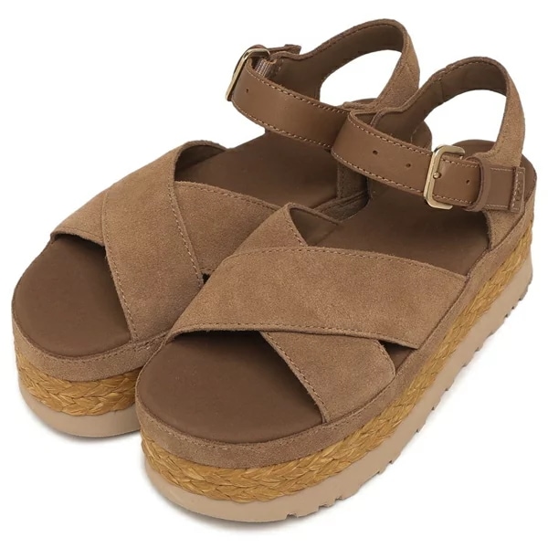 厚底 サンダル オーブレイ アンクル ストラップ プラットフォーム ブラウン レディース 1167471 CHE