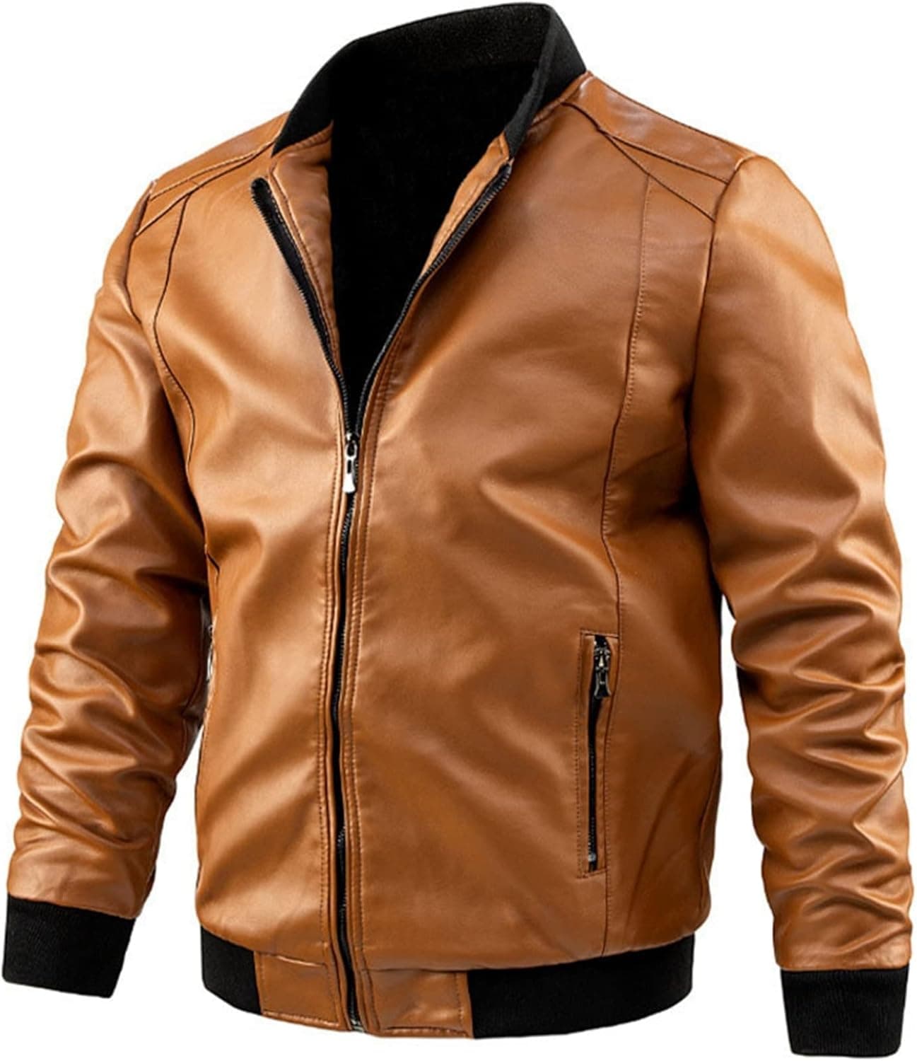 レザージャケット PU革ジャン メンズ フェイクレザー 防寒コート ライダースジャケット ブルゾン ジャンパー MA-1 フライトジャケット 男性用 シンプル かっこいい 保温性 防風 カジュアル バ