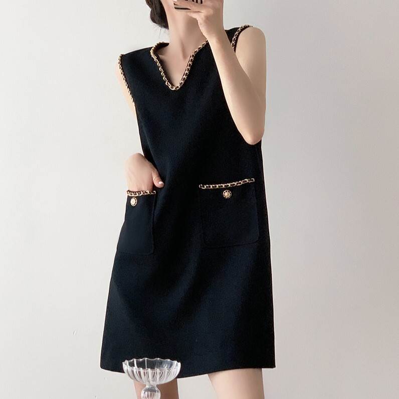 レディース ワンピース ドレス ショート ノースリーブ Vネック Aライン 大人可愛い きれいめ 上品 おしゃれ ラフ クール エレガント 存在感 フォーマル 都会的 ロマンティック 無地 春 夏 結