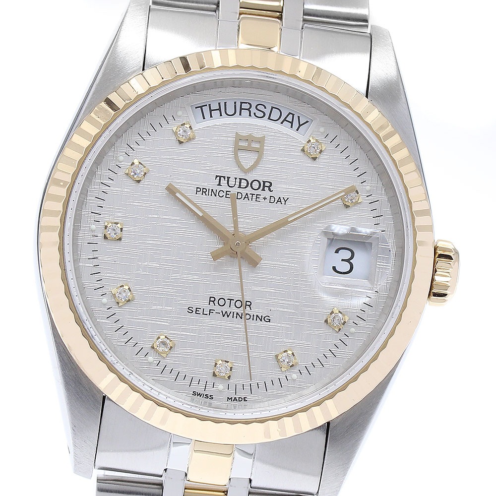 チュードル TUDOR 76213 プリンス デイトデイ YGコンビ 10Pダイヤ 自動巻き メンズ _890109【中古】 168,800円