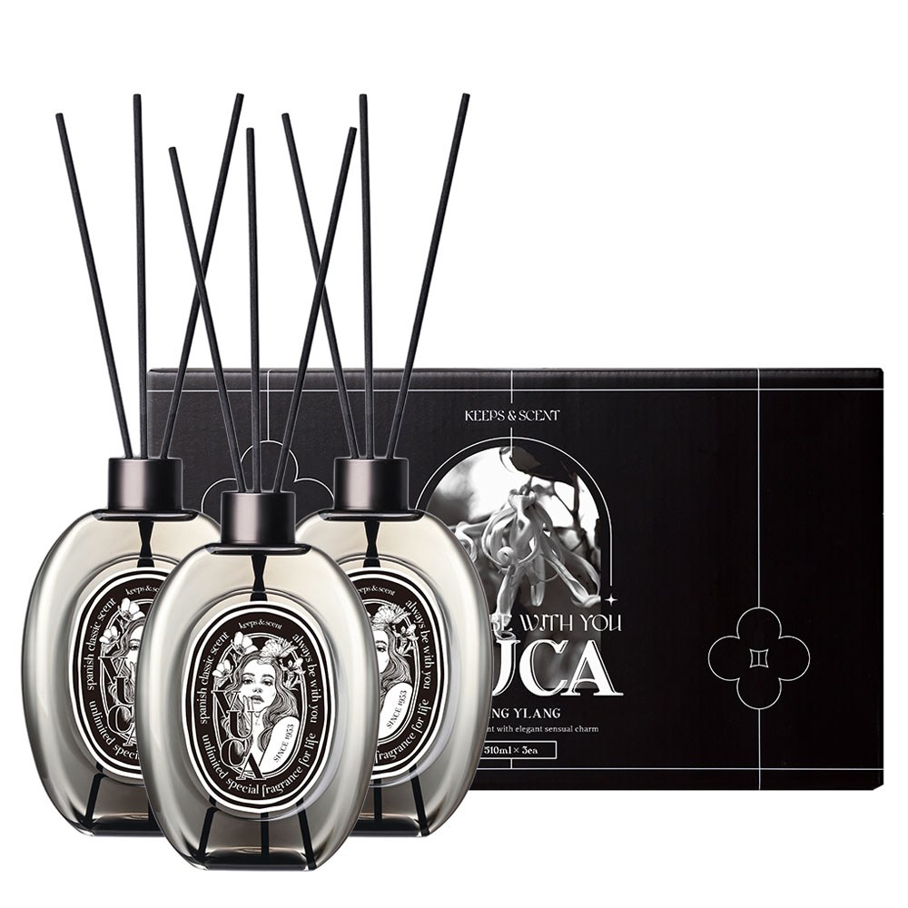 ビューカクラシックディフューザー510ml x 3p +スティック9p +ボックスパッケージギフトセットイランイラン1セット