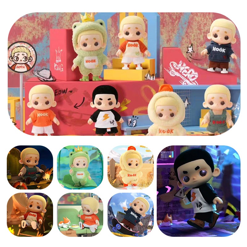 【公式正规品】NOOK ぬいぐるみ ブラインドボックス OOTDシリーズ フィギュア キーホルダー トレンド玩具 デスクトップ飾り 誕生日ギフト