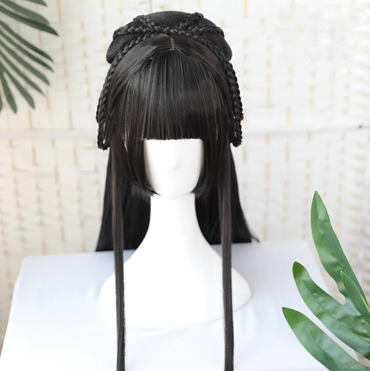 迅速な出荷 中華コスプレ ウイッグ 全頭かつら レディース 中国古代宮廷ヘアスタイル 髷まげ 土台 皇后 貴妃 変身 コスチュームグッズ 華流 舞台 ステージ 演出 撮影 道具 漢服用 フルウイッグ