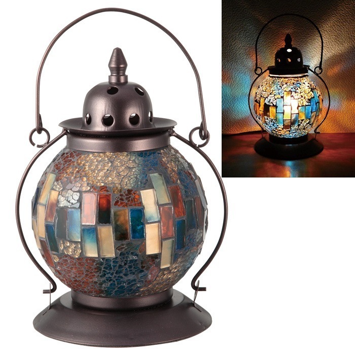 モザイクランプクリムト ランタン型 ブルー I-21354 5,314円