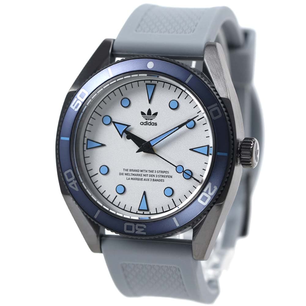アディダス 腕時計 メンズ シリコンベルト グレー シルバー adidas EDITION TWO Men AOFH22003