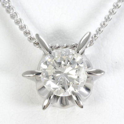 PT PT850 ネックレス ダイヤ 0.68 鑑定書 約40cm ジュエリー 【公式通販】