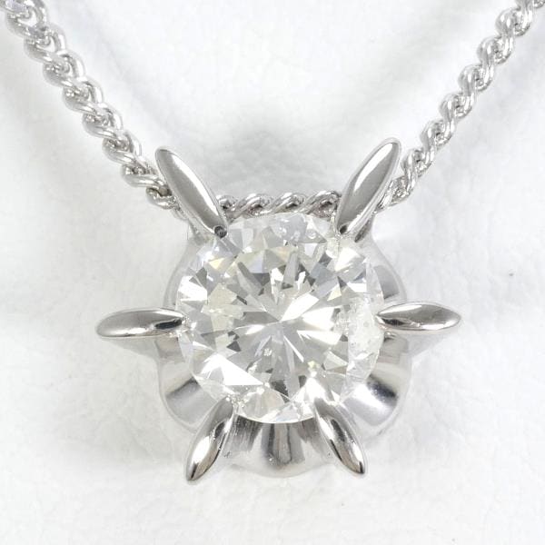 PT PT850 ネックレス ダイヤ 0.68 鑑定書 約40cm ジュエリー 中古