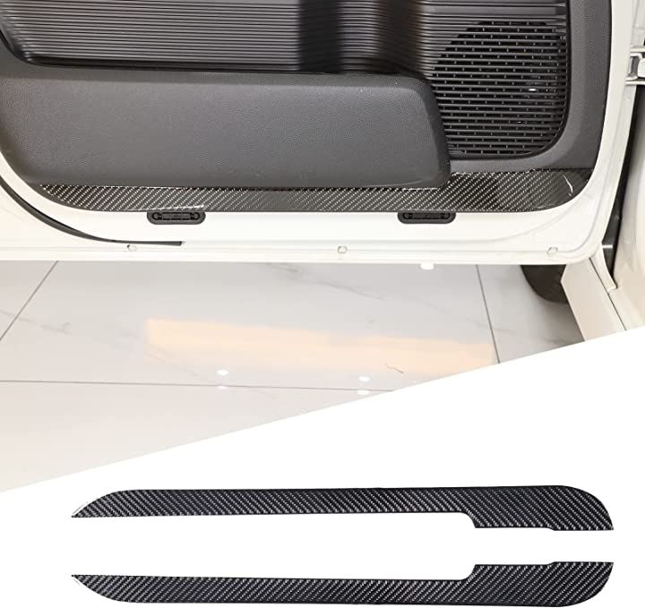 FOR Honda N-BOX 2017-2021年適用 ホンダN-BOX 2018 2019 2020 インナードアパネル下装飾帯( 黒-ケーボン繊維)