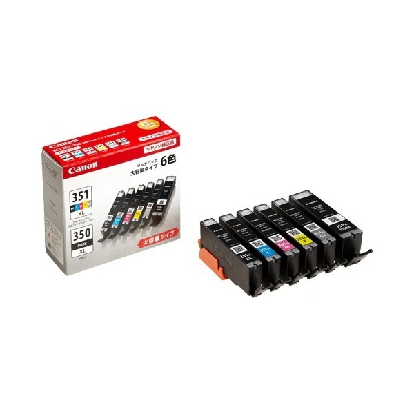 『BCI-351XL+350XL/6MP』 アウトレット品 インクカートリッジ マルチパック 6色セット