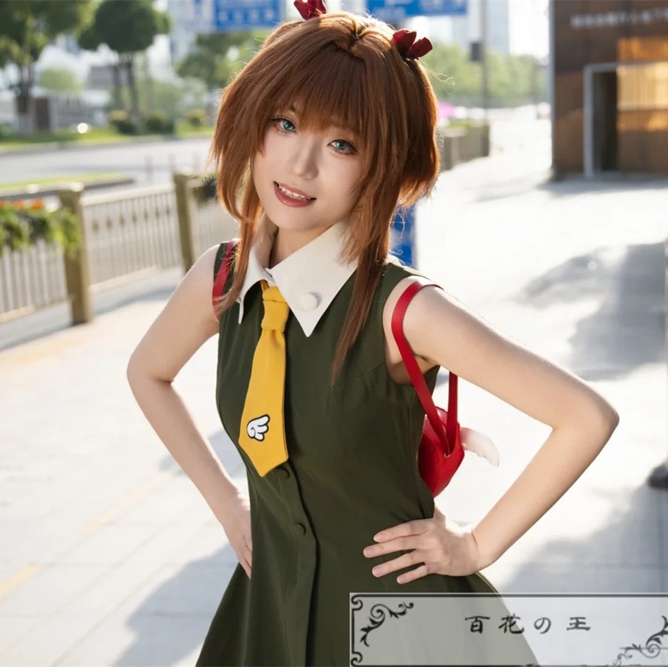 在庫品 劇場版 カードキャプターさくら 木之本桜 香港旅行 コスプレ衣装 コスチューム