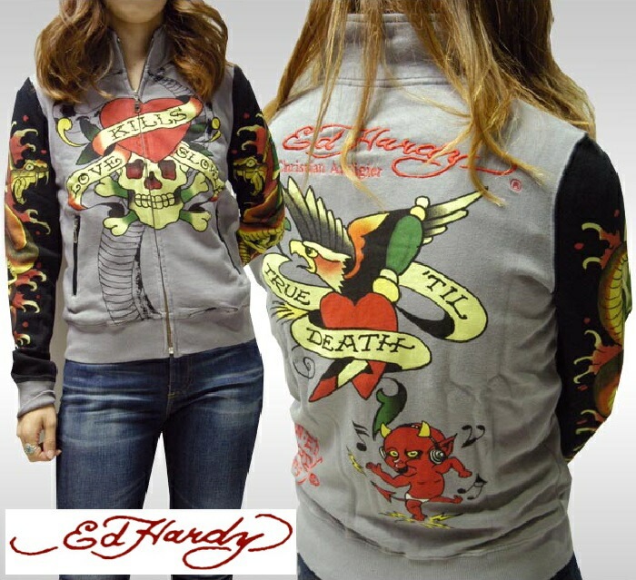 セール エドハーディー レディース トラックジャケット 200種類の品揃え スペシャリティー ジャケット Ed Hardy LKS ラブキル エドハーディー 正規 LAセレブ ファッション