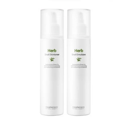 ハーブスネイル基礎セット スキントナー + エマルジョン / 韓国コスメ
