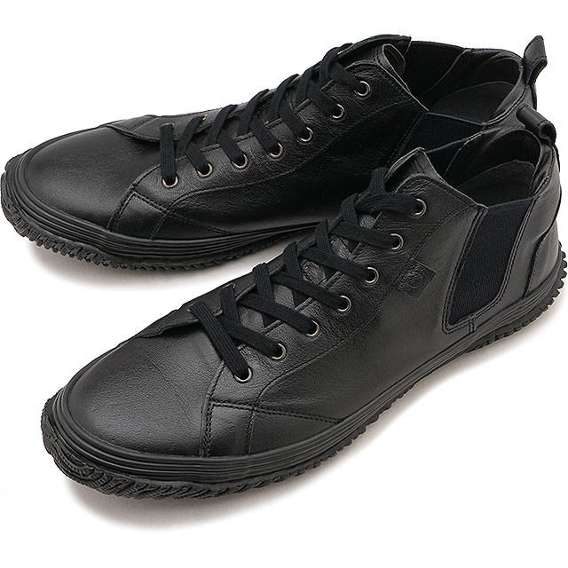 スニーカー サイドゴア [SP442-145] SP-442 メンズ・レディース SPM-442 日本製 カンガルーレザー MOVE スピングルムーブ Black/Black ブラック