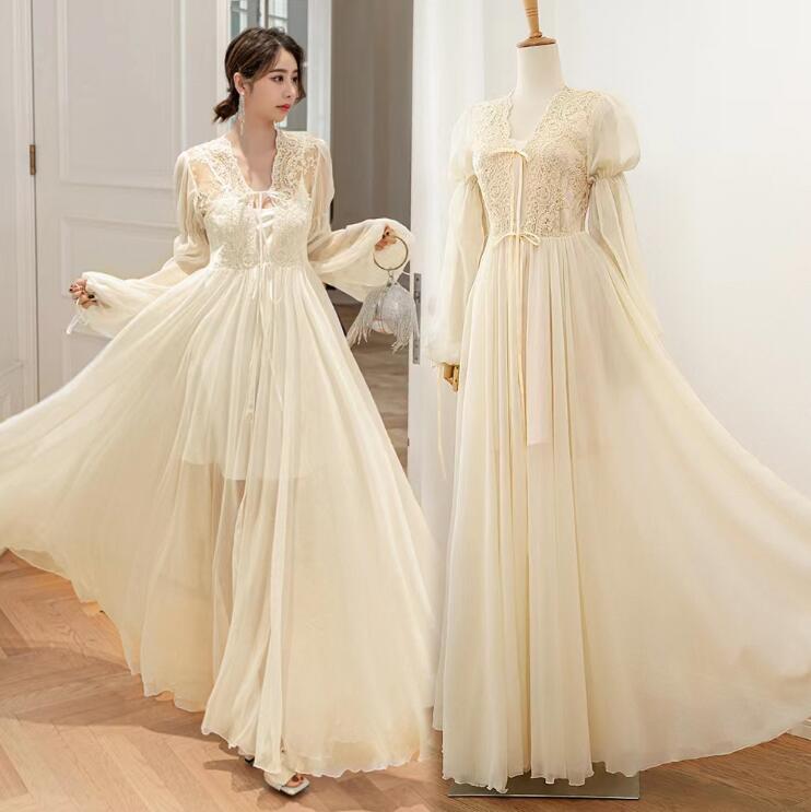 快適パジャマ ナイトドレス 女性用 大人 ネグリジェ お洒落 ワンピースインナー 下着 ナイトウェア