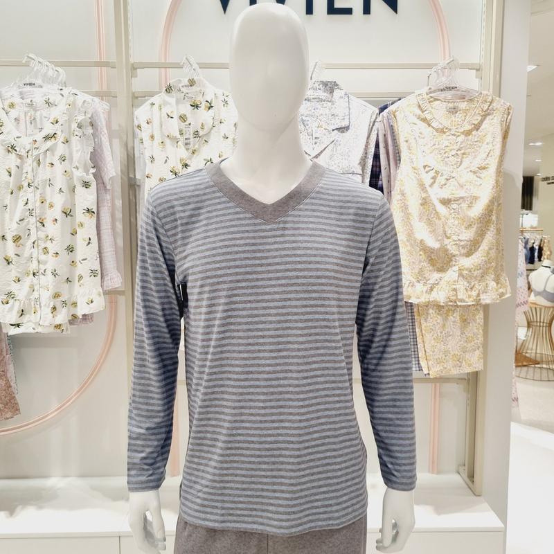 コートナ ストライプ 男性 イージーウェア トップス EZ2945_s