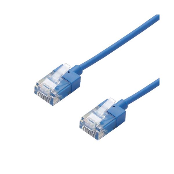 （まとめ） エレコム LANケーブル／CAT6A／スーパースリム／7m／ブルー LD-GPASS／BU7 (×3セット) 6,138円